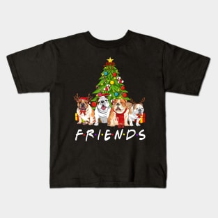 Christmas Tree Bulldogs Kids T-Shirt